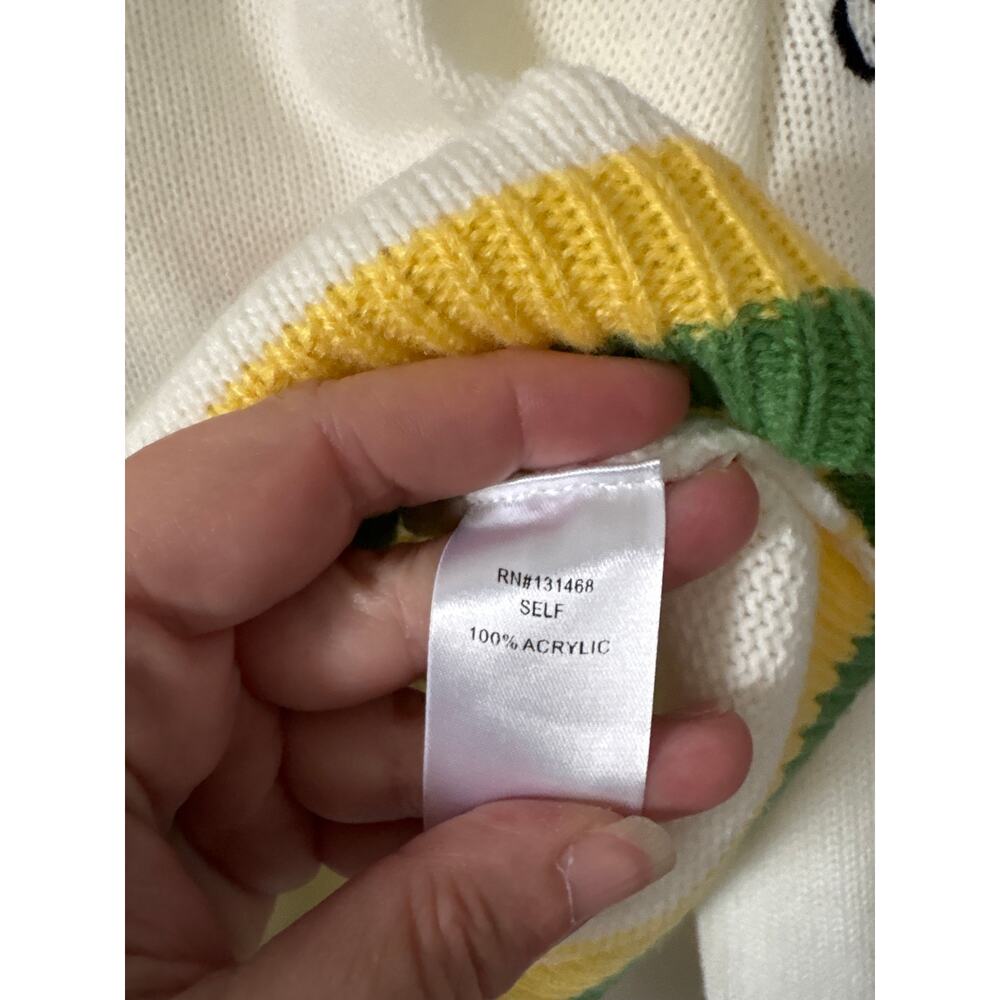 Fate Golf Theme Embroidered Cardigan Sweater Size Large EUC - Picture 7 of 9